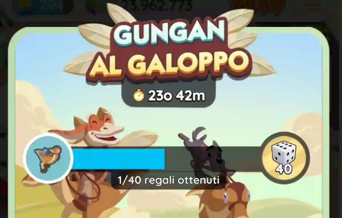 Evento Gungan Al Galoppo Monopoly Go (Elenco dei Premi)